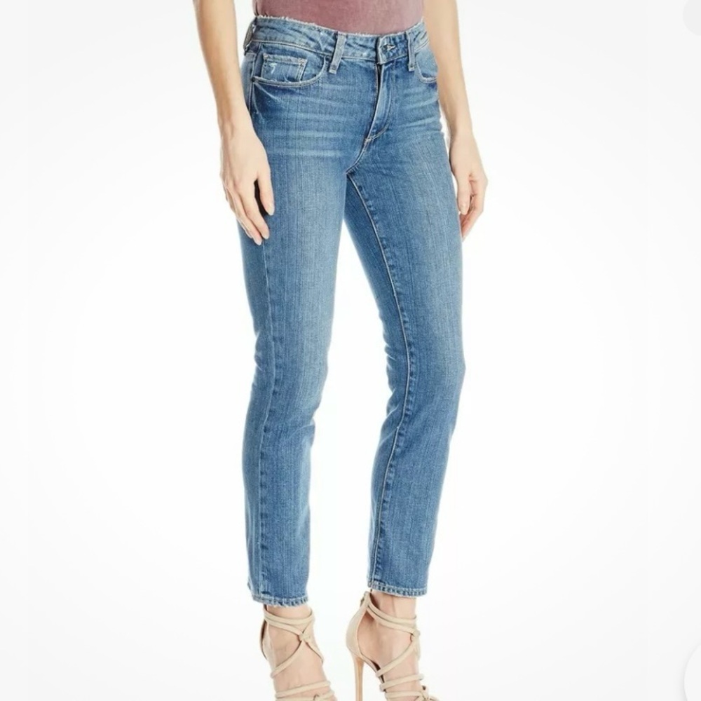 PAIGE Vintage Jaqueline Straight Distressed Jeans